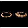 Image 2 : 0.16 ctw Diamond Ring Set - 14KT Rose Gold