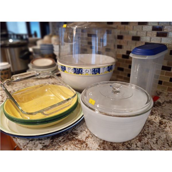 Popcorn Holder And Assortment Of Cook Ware