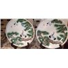 Image 1 : Set Of Chinese Crane Decorative Gold Rimmed Plates