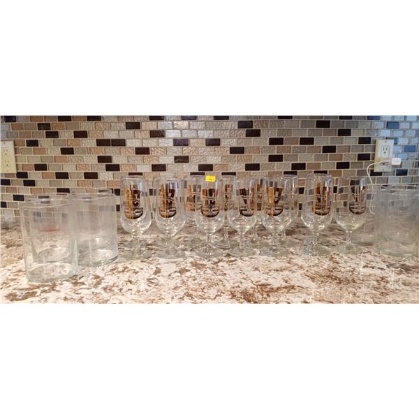 Large Assortment Of Large Tumber Cups And Stemmed Glasses