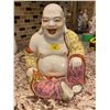 Image 4 : Lucky Budda Of Wealth Gold Detailed Porcelain Statue