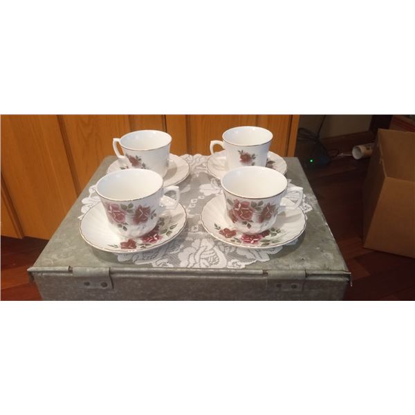 Assortment Of Royal Vale Bone China Tea Cups  And Saucers