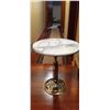 Image 2 : Three Metal Stands With Marble Tops 14W x 14D x 18T