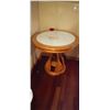 Image 1 : Wooden Table With Glass Top 37W x 32T