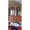Image 1 : Vintage Wooden Dresser With Dual Mirrors 72L x 19D x 80T