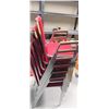 Image 3 : Set Of 6 Matching Stackable Red Chairs