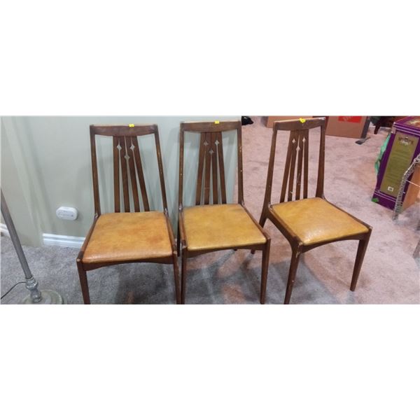 Set Of Three Antique Wooden Chairs