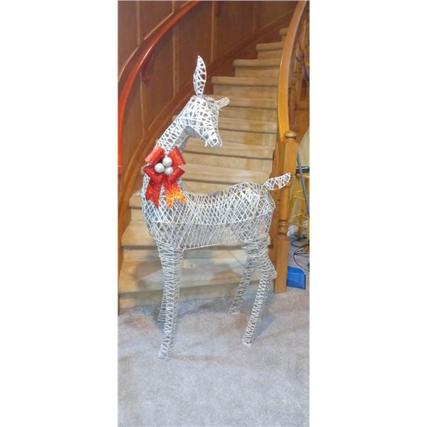 Large Silver Lawn Deer 64T