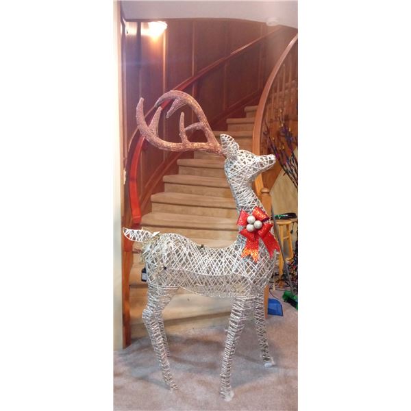 Large Silver Lawn Deer 76T