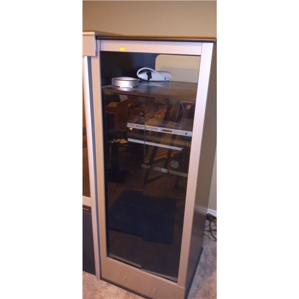 TV Cabinet With Glass Door 24L x 24D x 62T ( Contents NOT Included )