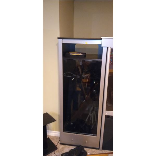 TV Cabinet With Glass Door 24L x 24D x 62T ( Contents NOT Included )