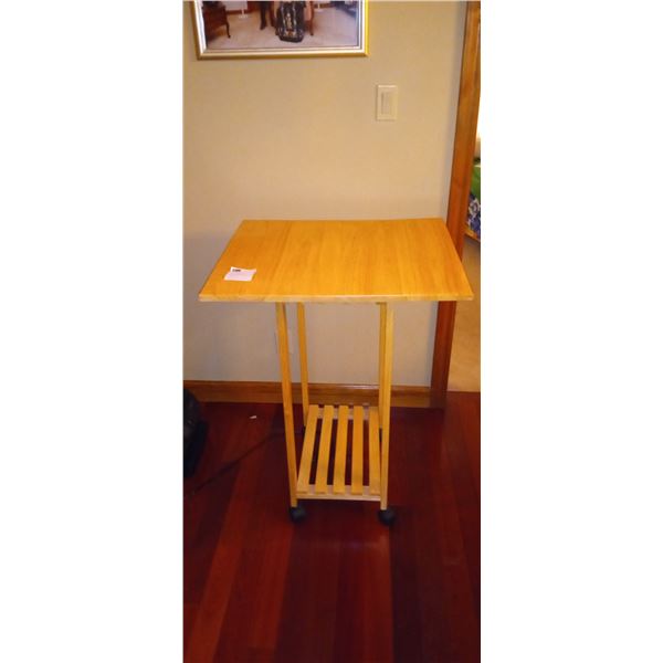 Rolling Wooden Work Table 28L x 24W x 36T