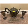 Image 1 : Silver Plates Tea Pot And Matching Goblets
