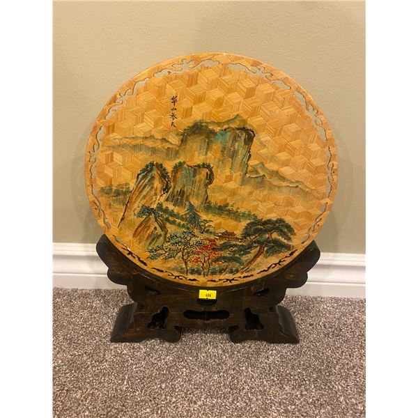 Hand Made Bamboo Art In Stand