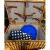 Image 4 : Assorted Outdoors Supplies , Picnic Basket, Cooler, And More