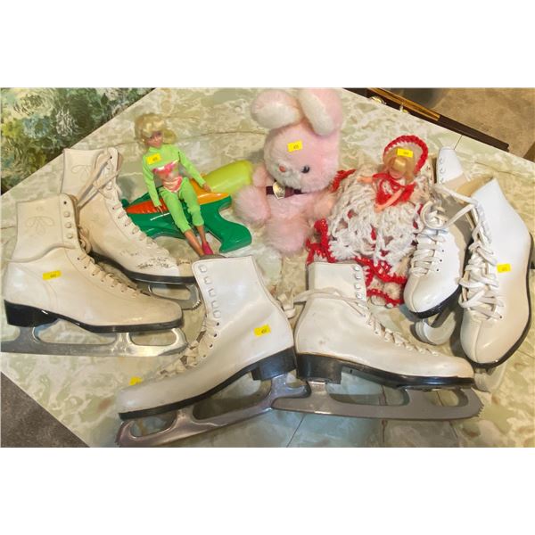Assorted Toys And Figure Skates