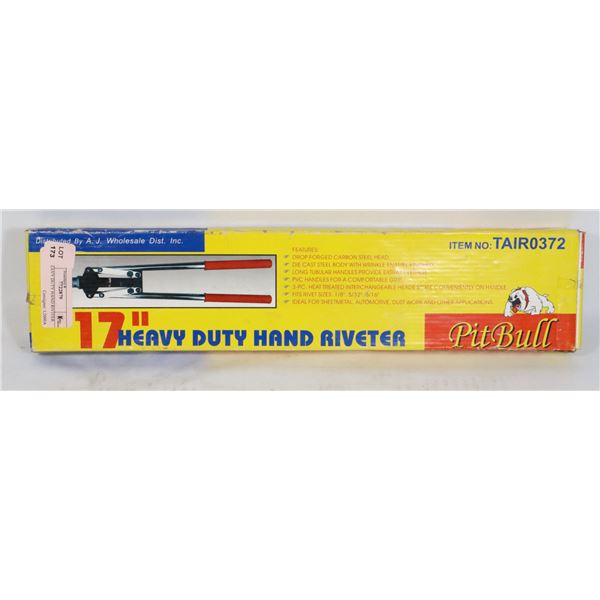 17" HEAVY DUTY HAND RIVETER