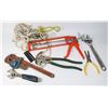 Image 1 : SMALL FLAT OF HAND TOOLS, CRECENT WRENCH,