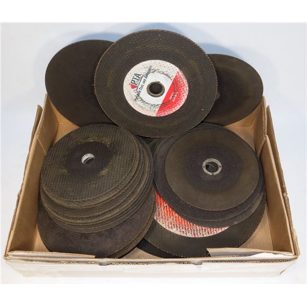 FLAT OF ASSORTED SIZE AND CONDITION CUT OFF WHEELS