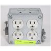 Image 1 : 4 PLUG ELECTRICAL RECEPTACLE IN BOX WITH COVER