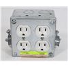 Image 1 : 4 PLUG ELECTRICAL RECEPTACLE IN BOX WITH COVER