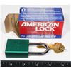 Image 1 : 2 NEW AMERICAN LOCK GREEN BODY LOCK WITH KEYS
