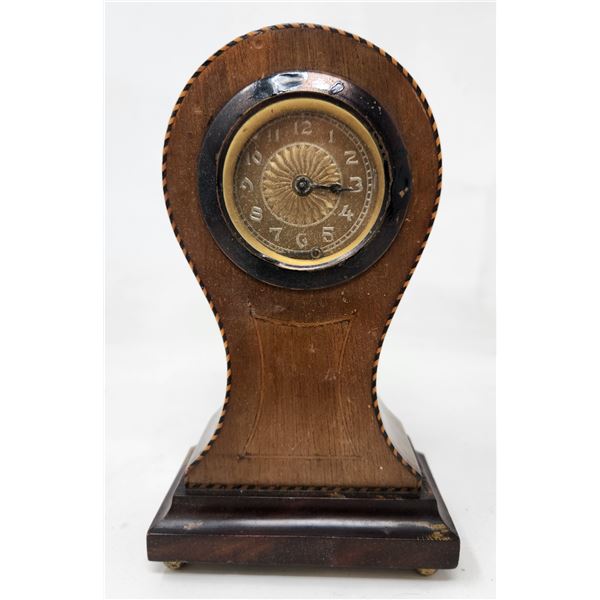 Antique Wooden Clock 4" x 7"