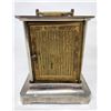 Image 4 : Antique Ornate Metal Case Junghans Clock With Key 5" x 6"