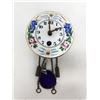 Image 1 : Small Antique Pendulum Porcelain Face Clock 2.5"