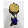 Image 2 : Small Antique Pendulum Porcelain Face Clock 2.5"