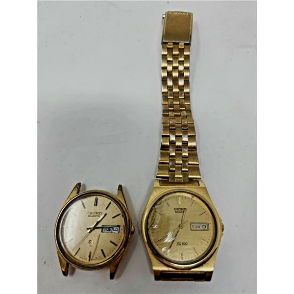 2 Vintage Seiko Quartz Men's Watches