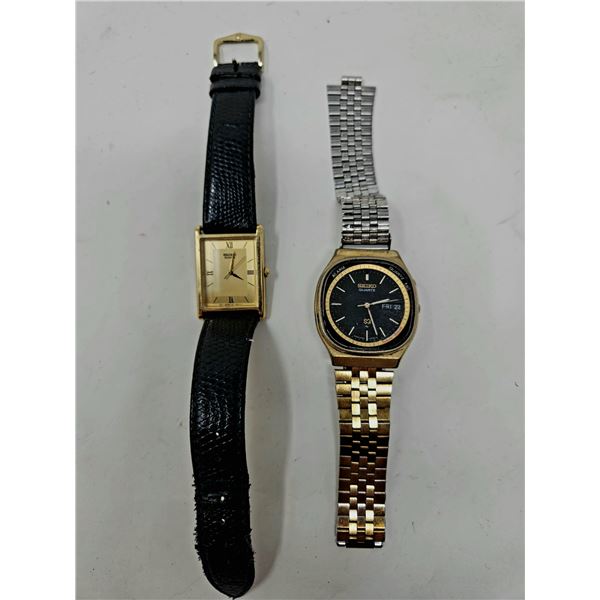 2 Vintage Seiko Quartz Men's Watches