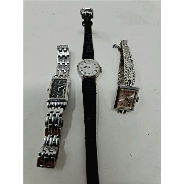 3 Vintage Seiko Ladies Watches