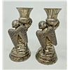 Image 2 : 2 Beautiful Vintage Metal Cherub Candlesticks