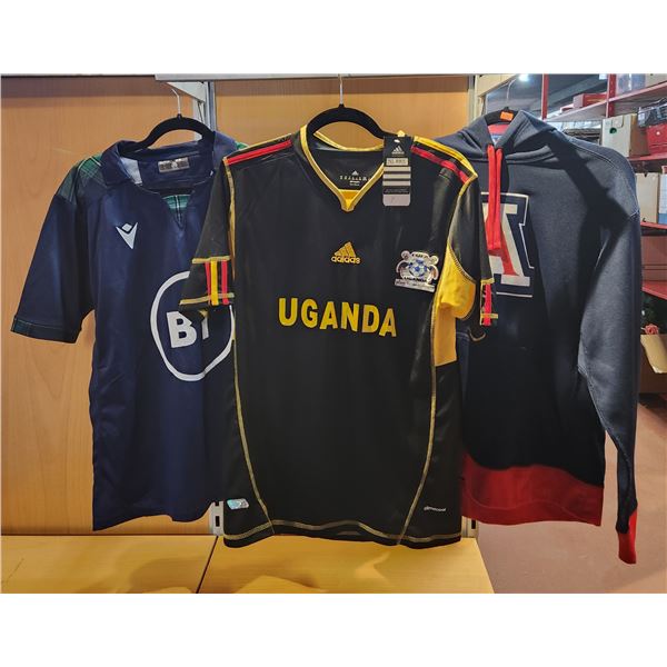 Uganda Jersey (NEW/Youth XL), Nike Arizona Wildcats Hoodie (Med) Canucks Kesler Jersey (LG)