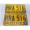 Image 1 : Vintage Set of License Plates from Oregon 1987