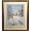 Image 1 : Woman Walking in the Snow Picture (20 x 34")