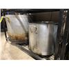 Image 2 : *NL* PAIR OF LARGE STAINLESS STEEL COMMERCIAL STOCK POTS WITH LIDS