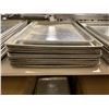 Image 2 : *NL* LARGE STACK OF ALUMINUM COMMERCIAL BAKERS SHEETS