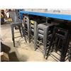 Image 1 : *NL* LOT OF APPROX. 26 COMMERCIAL METAL STACKABLE STOOLS & A COMMERCIAL METAL BAR STOOL
