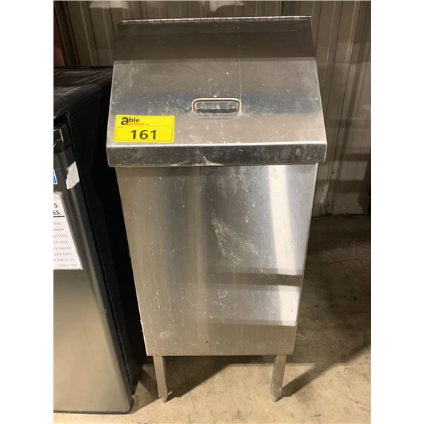 *NL* STAINLESS STEEL 15"D X 15"W X 37"H COMMERCIAL SINGLE DOOR DIRTY RAG STORAGE CONTAINER WITH