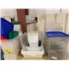 Image 2 : *NL* LOT OF ASSORTED WHITE/TRANSPARENT COMMERCIAL PLASTIC CONTAINERS SOME WITH LIDS