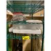 Image 2 : *NL* GREEN METRO STYLE 6 TIER SHELF WITH CONTENTS; 3 YELLOW SIGNS, PARCHMENT PAPER PAN LINERS, &
