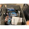 Image 2 : GREY PLASTIC BIN OF ASSORTED GAMES, MUSIC, ENTERTAINMENT, MOVIES & MISC. CD/DVD DISCS