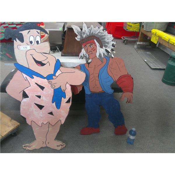Plywood cartoon cutouts