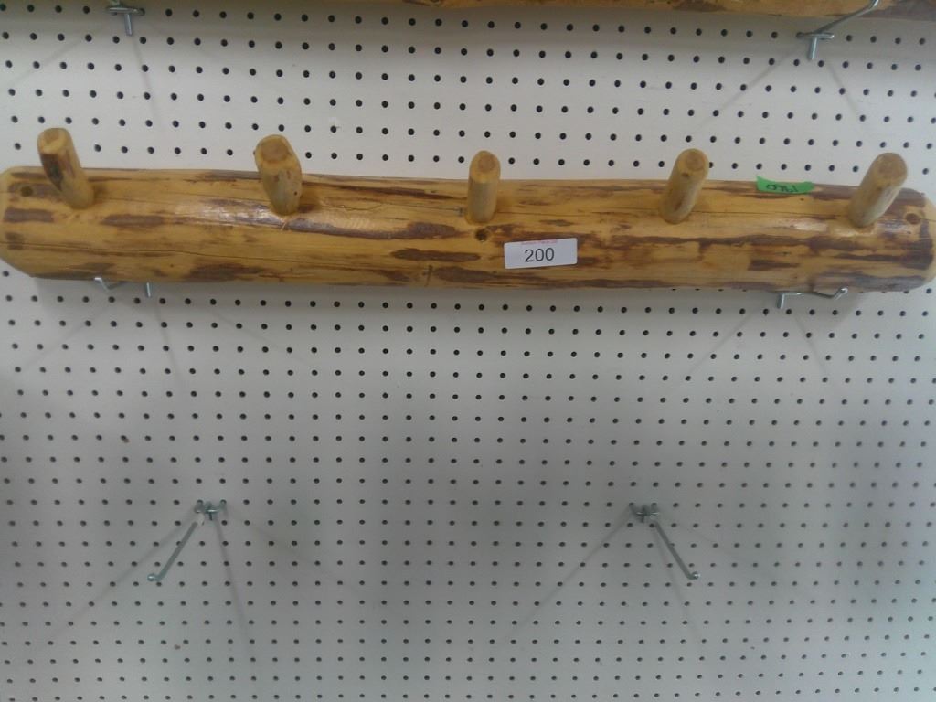 Log coat hanger