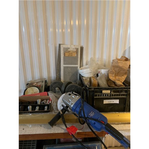 Asst Castors, Power Polisher Simoniz, Side Wall Vent Covers, Asst Fasteners, Bolts, Nails, Screws et
