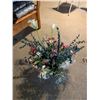 Image 2 : Lg Selection of Silk Flowers, Plants & 8' Tree w Butterfly, Dragonfly & Bird Ornaments