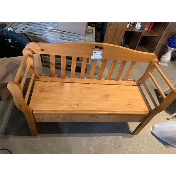 Wood Storage Bench