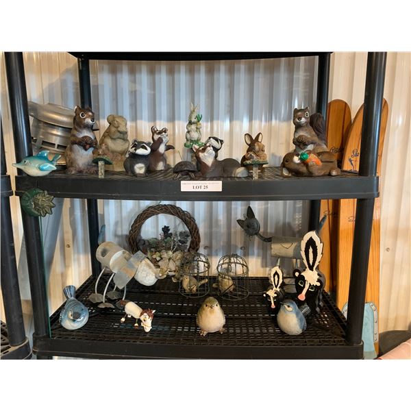 Animal Garden Décor, Stakes, Birdcages & Floral Wreath